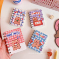 Notebook Spiral Cute Cartoon Bear rabbit coil Book Student portable Notepad Scrapbook Mini Loose Leaf Book